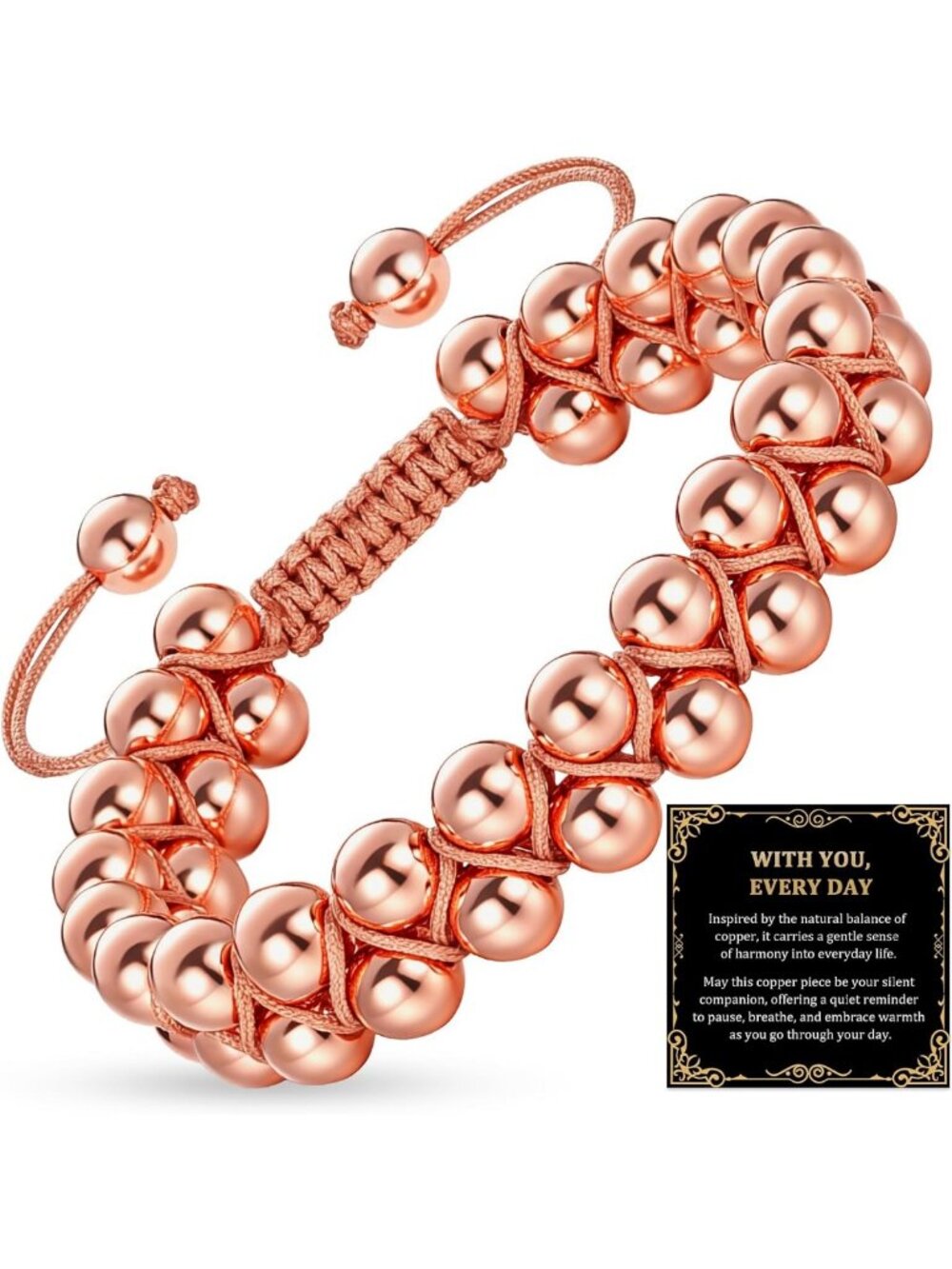 Stylish Copper Beaded Bracelet for Women - Unique Gift & Handmade Jewelry